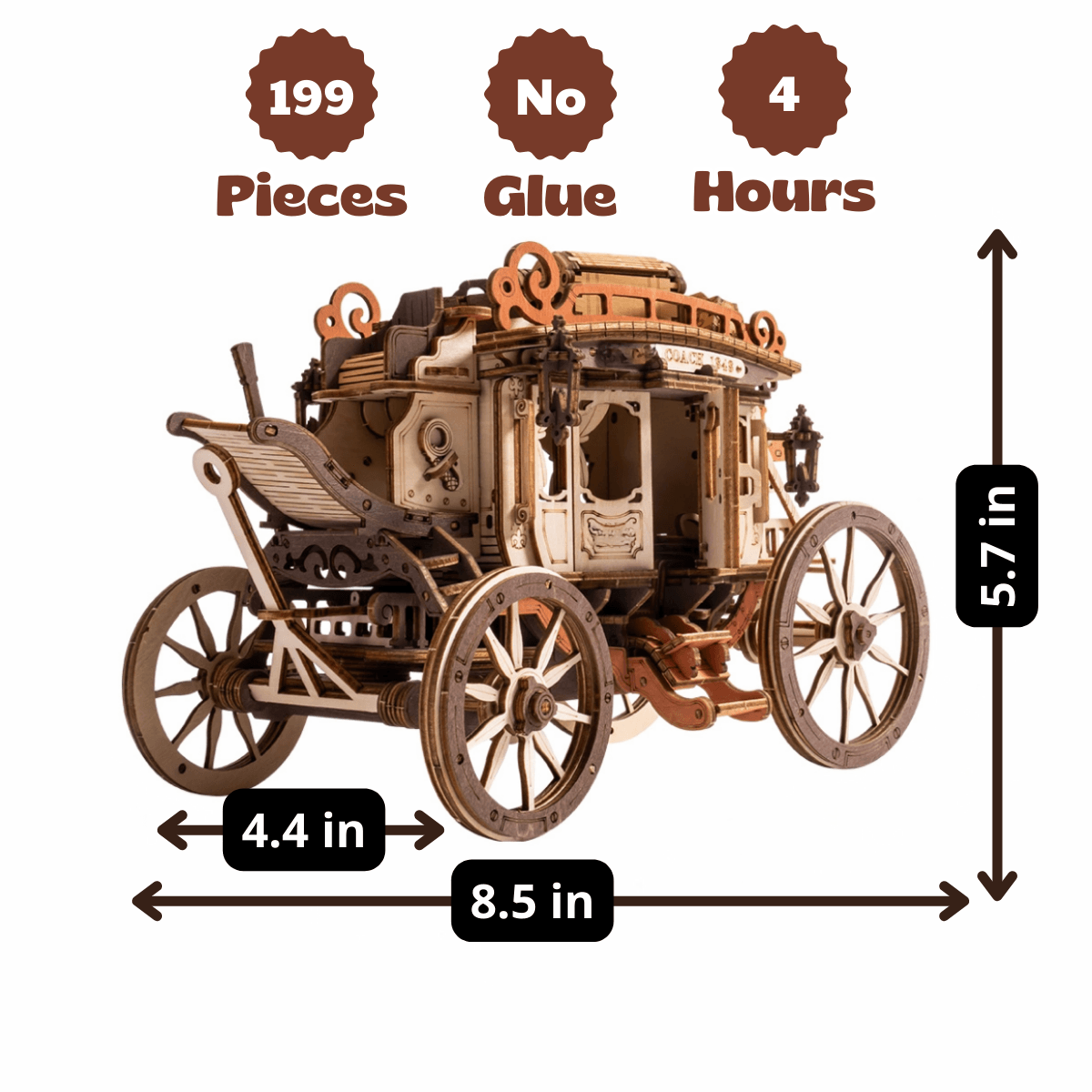 Déwoolika® Stagecoach Music Box - Déwoolika