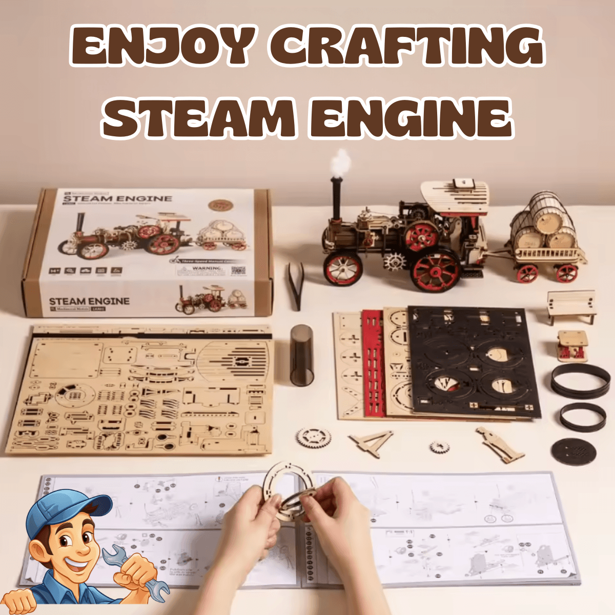 Déwoolika® Steam Engine Puzzle - Déwoolika