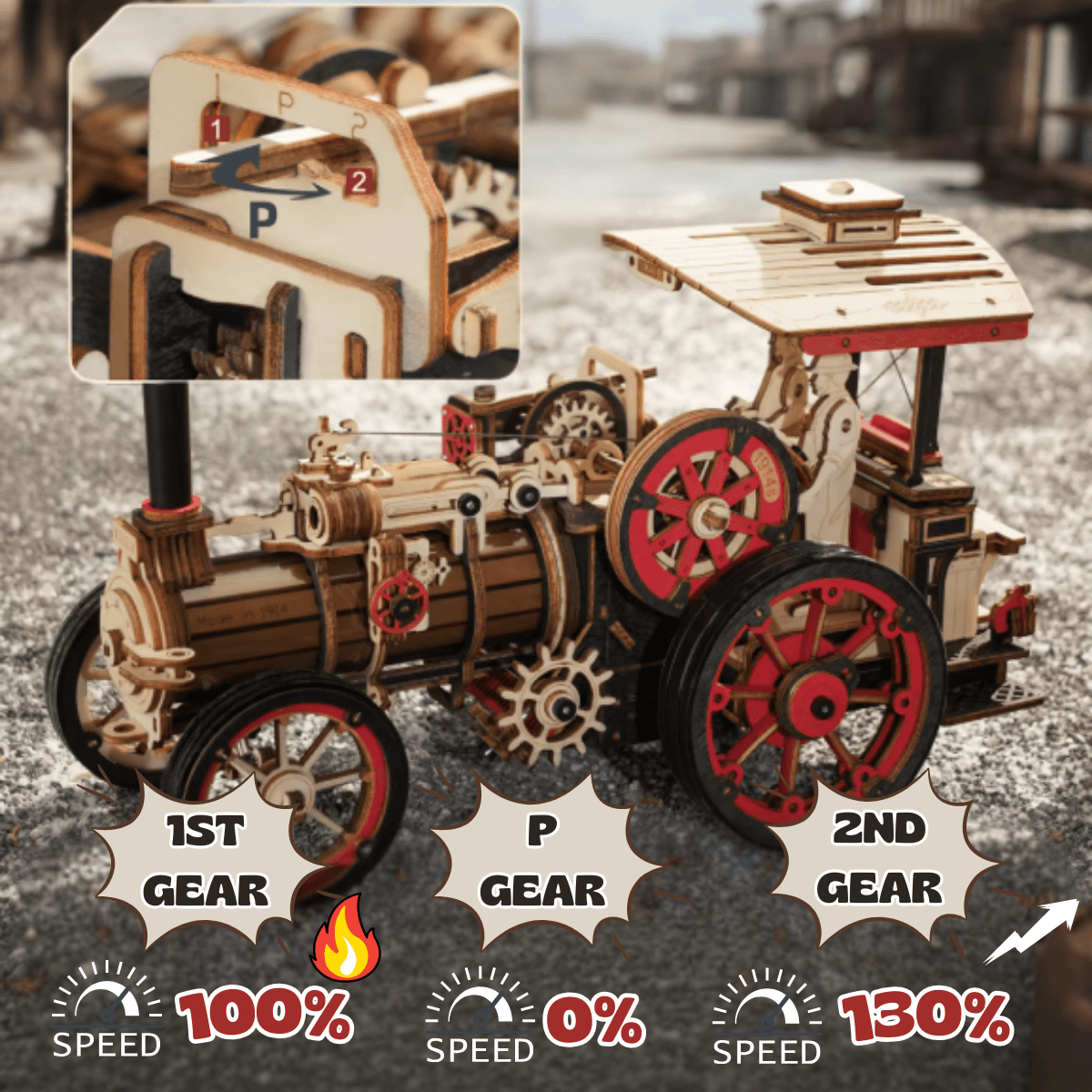 Déwoolika® Steam Engine Puzzle - Déwoolika